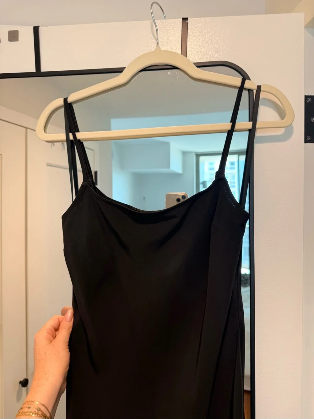 STAUD Classic Black Slip Dress - Sleek Spaghetti Strap Dress size S - Picture 2 of 5